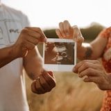 Close-up baby face imaging scan strip — PeekABaby baby face imaging Toronto
